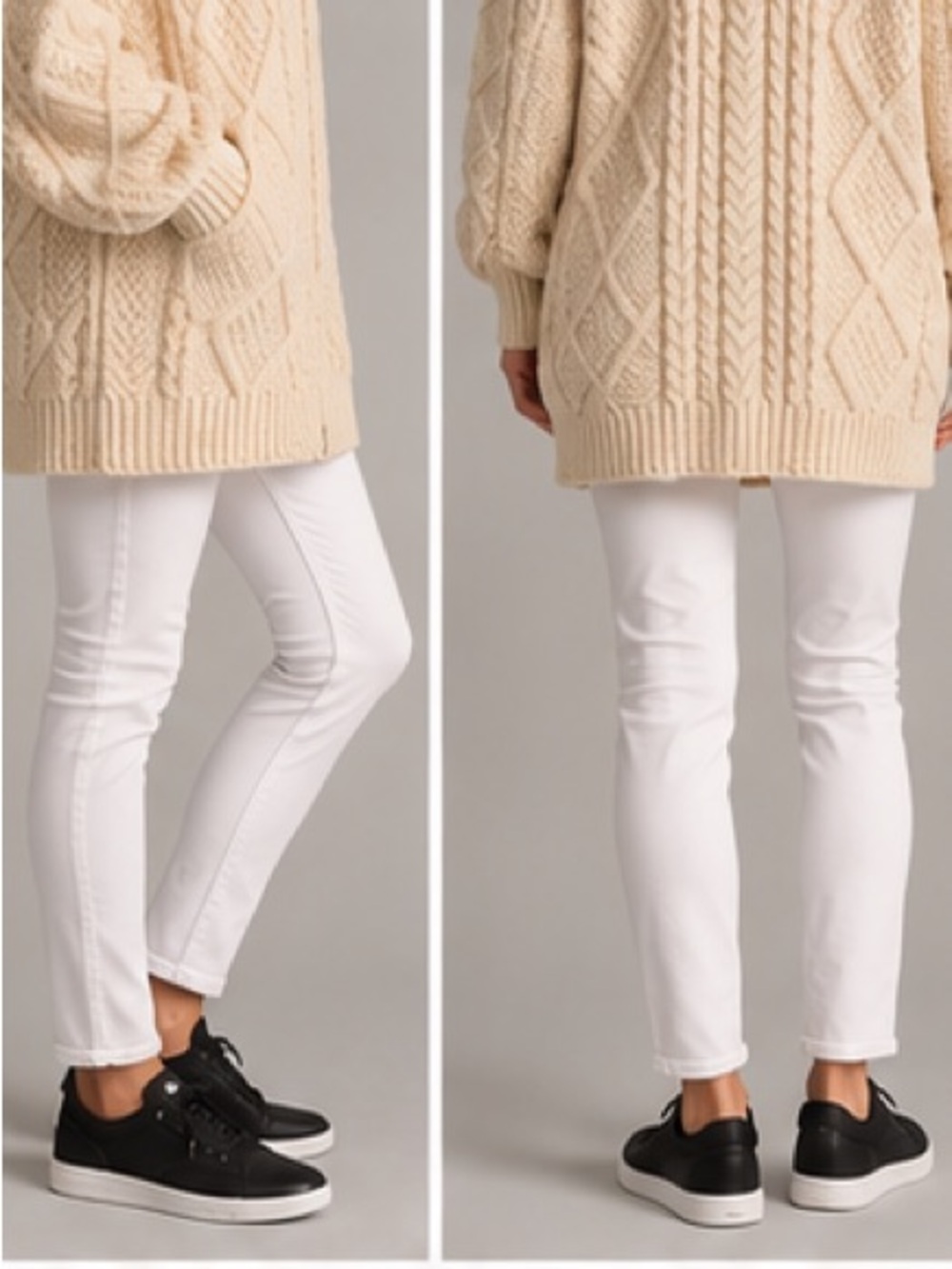 Frame White High-Rise Skinny Jeans Euro Chic